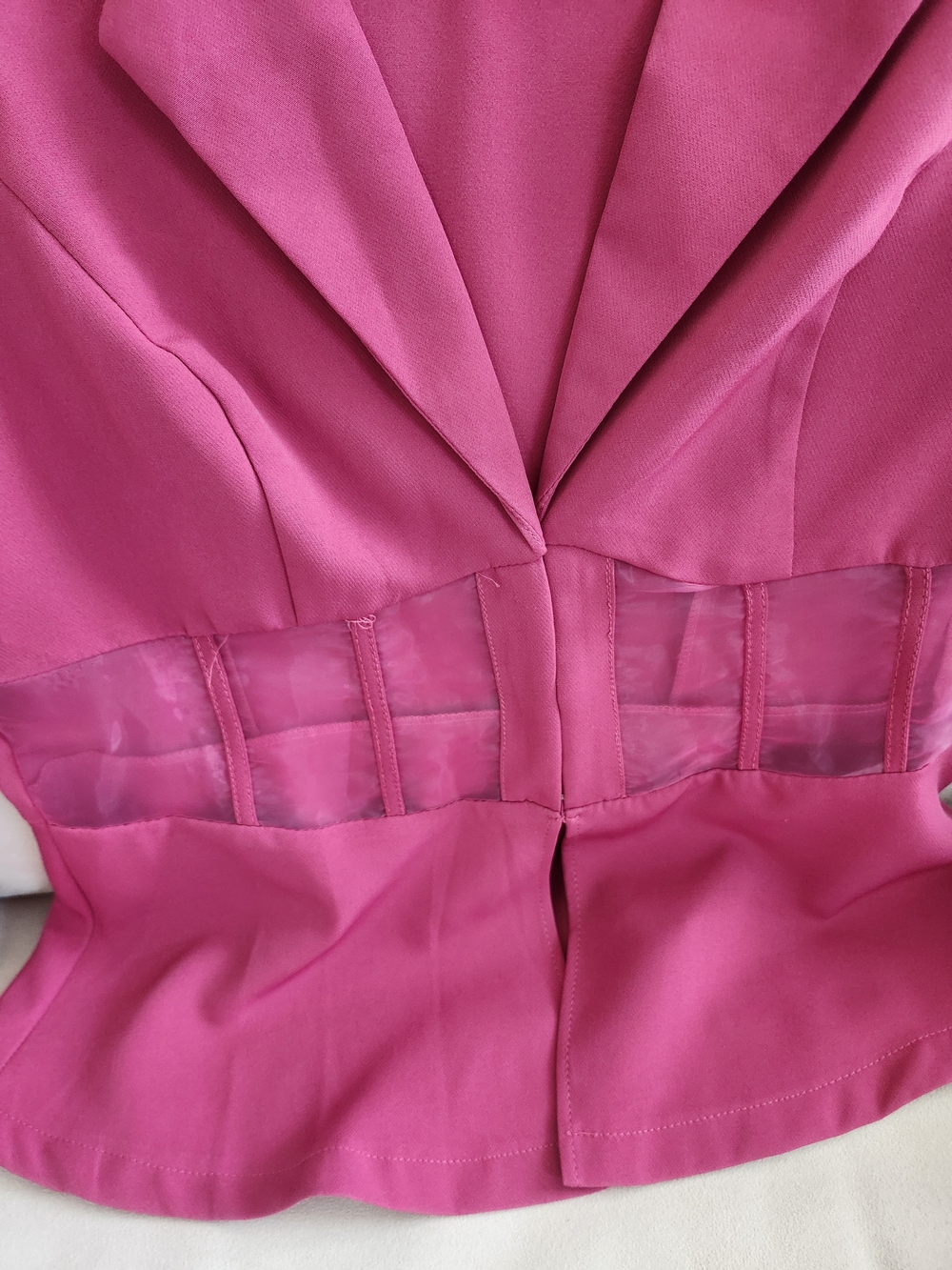Women's Pink Tailored Waist-Detail Blazer - Picture 2 of 4